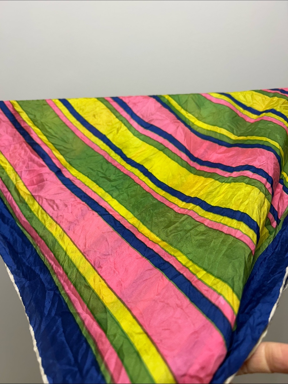 Vibrant Striped Triangle Throw - Multicolor 26” x 26” image 2